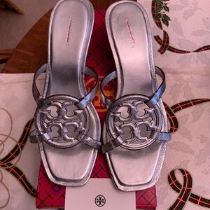 Tory Burch Miller Bombé Pavé Kitten Heel Slide Sandal (Women) 9.5